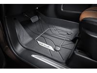 GM 84333602 First-Row Premium All-Weather Floor Liners in Jet Black with Chevrolet Script (for Models with Center Console)