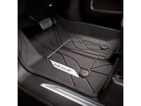 Chevrolet Silverado 3500 First-Row Premium All-Weather Floor Liners in Very Dark Atmosphere with Chevrolet Script (for Models with Center Console) - 84333603