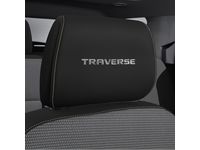 Chevrolet Cloth Headrest in Jet Black with Embroidered Traverse Script and Mojave Stitching - 84725519