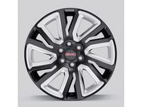 Buick 22 x 9-inch 6-Split-Spoke Wheel in High Gloss Black with Chrome Inserts - 84253949