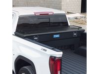 GMC Sierra 3500 HD Cross Bed Secure Lock Crossover Aluminum Tool Box with Twist Handles and Rails in Matte Black by UWS - 19370596