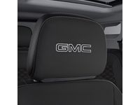 GM Cloth Headrest in Jet Black with Embroidered GMC Script - 84466952
