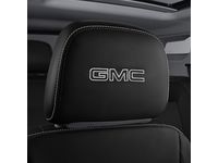 GM Vinyl Headrest in Jet Black with Embroidered GMC Script - 84466956