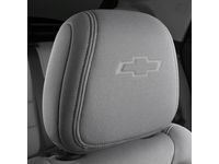 Cadillac CT4 Cloth Headrest in Medium Ash Gray with Embossed Bowtie Logo - 42706343