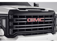 GMC Sierra 3500 Grille in Black with Black Chrome Inserts and GMC Logo (For Vehicles with HD Surround Vision Camera) - 84865572