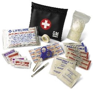 GM 84172789 First Aid Kit with GM Logo,Depth:1.6;Length:5.91;Lockable:No;Width:6.69;
