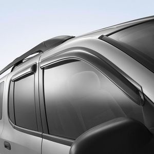 GM 12497761 Front and Rear Tape-On Side Door Window Weather Deflector Set in Smoke Black