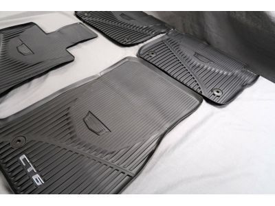 GM 84025489 First-and Second-Row Premium All-Weather Floor Mats in Jet Black with Cadillac Logo and CT6 Script