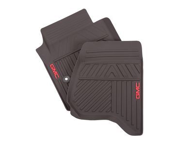 GM 23452763 First-Row Premium All-Weather Floor Mats in Cocoa with GMC Logo