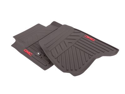 GM 23452763 First-Row Premium All-Weather Floor Mats in Cocoa with GMC Logo