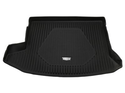 GM 84175402 Premium All-Weather Cargo Area Tray in Jet Black with Cadillac Logo