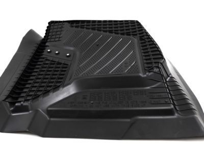 GM 84185470 First-Row Premium All-Weather Floor Liners in Jet Black with Bowtie Logo (for Models with Center Console)