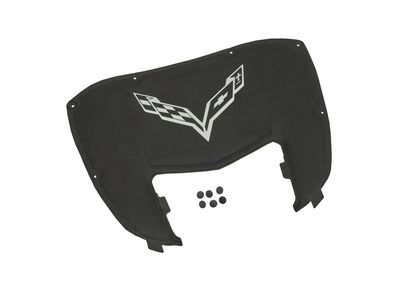 GM 23489882 Underhood Liner in Black with Crossed Flags Logo