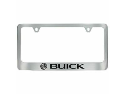 GM 19302640 License Plate Frame by Baron & Baron in Chrome with Buick Logo and Buick Script