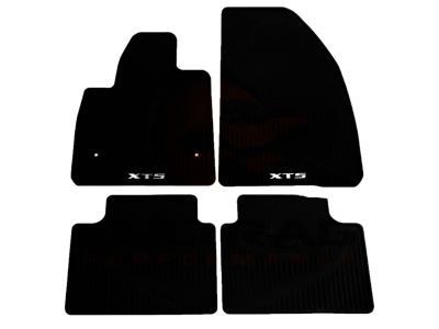 GM 84072385 First-and Second-Row Premium All-Weather Floor Mats in Jet Black with Cadillac Logo and XT5 Script