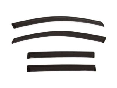 GM 19354155 Front and Rear Tape-On Side Door Window Weather Deflectors in Smoke Black by Lund