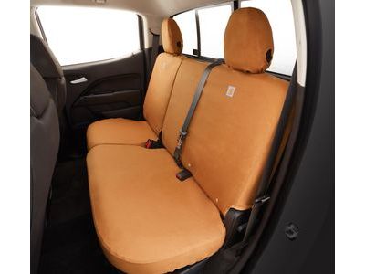 GM 84301779 Carhartt Crew Cab Rear Full Bench Seat Cover Package in Brown (without Armrest)