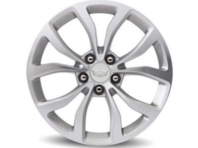 GM 23497691 18x8-Inch Forged Aluminum 5-Split-Spoke Rear Wheel in Silver