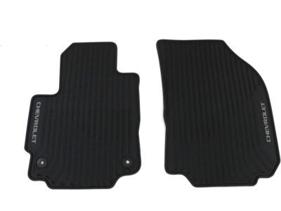 GM 84215239 First-Row Premium All-Weather Floor Mats in Jet Black with Chevrolet Script