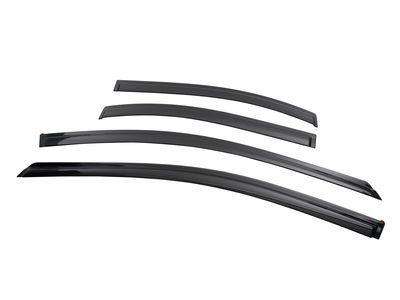 GM 95961277 Front and Rear Tape-On Window Weather Deflectors in Smoke Black