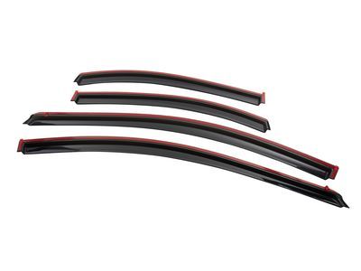 GM 95961277 Front and Rear Tape-On Window Weather Deflectors in Smoke Black