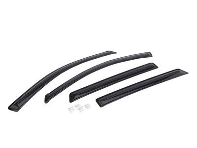 GM 19158426 Front and Rear Tape-On Side Door Window Weather Deflector Set in Smoke Black