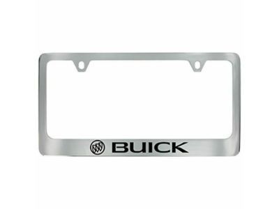 GM 19368083 License Plate Frame by Baron & Baron in Chrome with Buick Logo and Buick Script