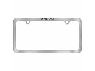 GM 19368083 License Plate Frame by Baron & Baron in Chrome with Buick Logo and Buick Script