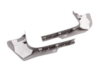GM 84206398 Front Door Sill Plates in Stainless Steel with Light Ash Gray Surround and GMC Logo