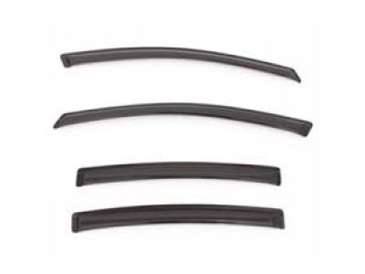 GM 19355549 Front and Rear Tape-On Side Door Window Weather Deflectors in Smoke Black by Lund