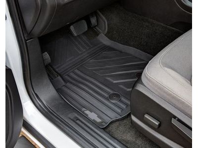 GM 23229842 First-Row Premium All-Weather Mats in Jet Black with Bowtie Logo