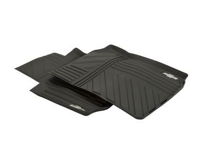 GM 23229842 First-Row Premium All-Weather Mats in Jet Black with Bowtie Logo