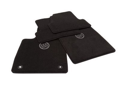 GM 42533126 First-and Second-Row Premium Carpeted Floor Mats in Ebony with Buick Logo