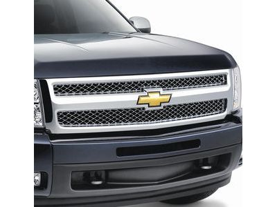 GM 22767485 Grille, Note:For Use on Light Duty Models, Chrome Surround with Chrome Mesh;