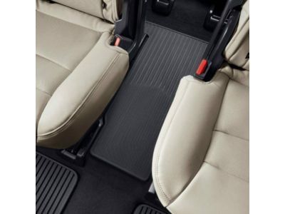 GM 84220182 Third-Row One-Piece Premium All-Weather Floor Mat in Jet Black (For models with Second-Row Captain's Chairs)