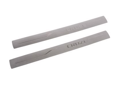 GM 23231320 Front Door Sill Plates in Stainless Steel with Cruze Script