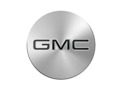GM 84388506 Center Cap in Brushed Aluminum with Black GMC Logo