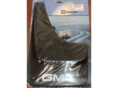GM 12497434 Splash Guards - Flat, Front or Rear Set, Note:GMC Logo, 9.70" Wide, Black;