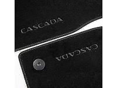 GM 39029758 First-and Second-Row Premium Carpeted Floor Mats in Jet Black with Jet Black Stitching and Cascada Script