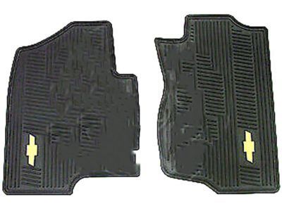 GM 19155812 Front All-Weather Floor Mats in Ebony with Gold Bowtie Logo