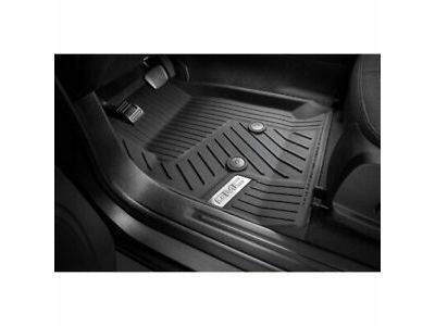 GM 84370637 First-Row Premium All-Weather Floor Liners in Jet Black with Chrome GMC Logo