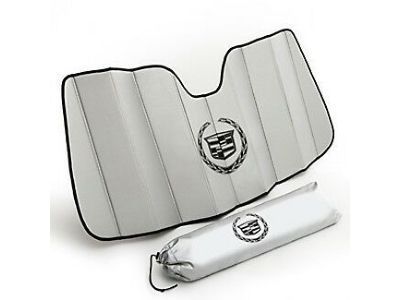 GM 23489542 Front Sunshade Package in Silver with Black Cadillac Logo