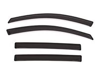 GM 19368991 Front and Rear In-Channel Side Door Window Weather Deflectors in Smoke Black by Lund