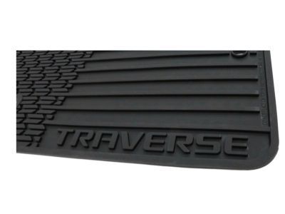 GM 22890016 Front All-Weather Floor Mats in Ebony with Traverse Logo