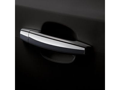 GM 20919349 Front and Rear Door Handles in Black Granite Metallic with Chrome Strip