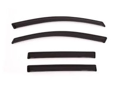 GM 19329925 Front and Rear In-Channel Side Door Window Weather Deflectors in Smoke Black by Lund®