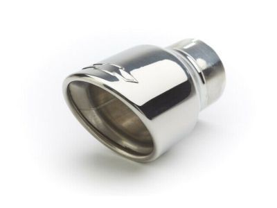 GM 84439200 3.6L or 5.3L Polished Stainless Steel Angle-Cut Dual-Wall Exhaust Tip with Bowtie Logo