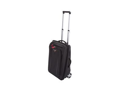 GM 22970468 Roller Suitcase in Jet Black with Crossed Flags Logo