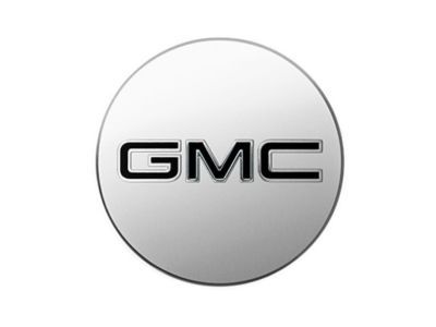 GM 84388504 Center Cap in Bright Aluminum with Black GMC Logo