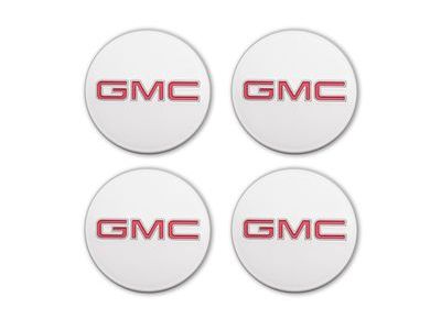 GM 19303773 Center Cap in Bright Aluminum Finish with Red GMC Logo